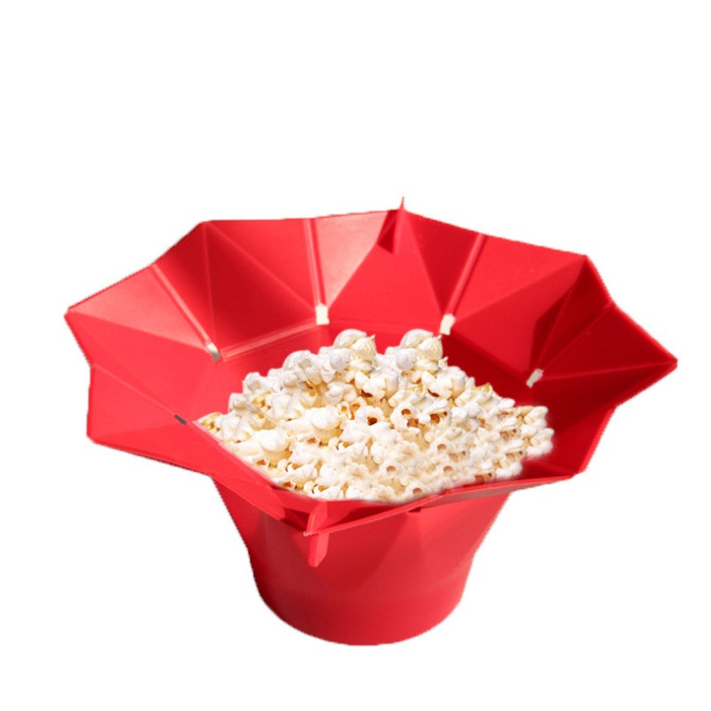 爆米花硅胶碗，可折叠硅胶碗定制代加工厂